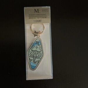 Expressions Scorpio Zodiac Keychain in Gold and Blue